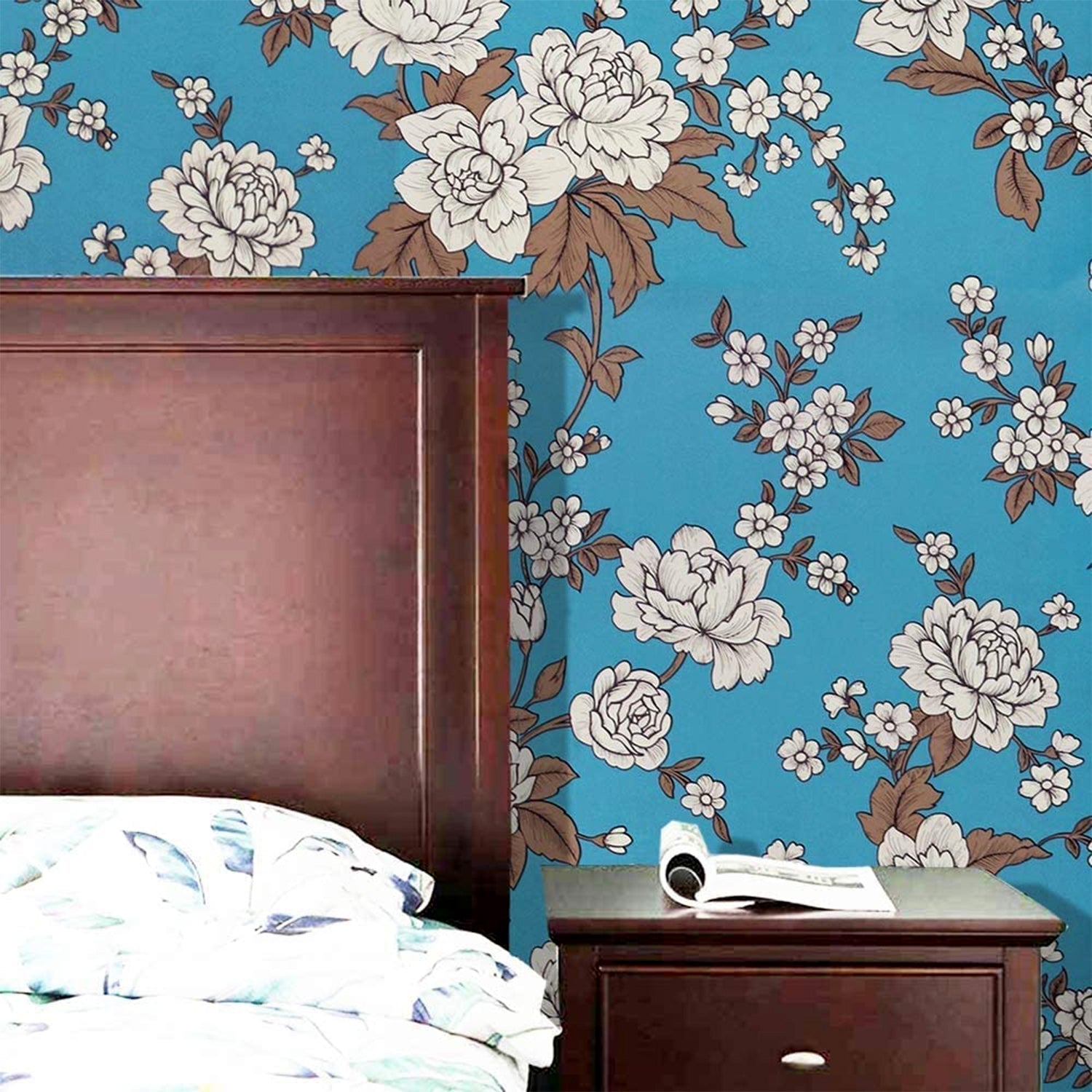 Premium Floral Decorative Wallpaper Roll 45 cm x 1 meter (1 Pc) Premium Floral Decorative Wallpaper Roll 45 cm x 1 meter (1 Pc)